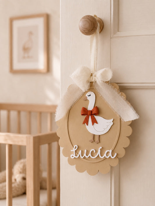Placa de Nombre Personalizada para Bebé | El Gansito